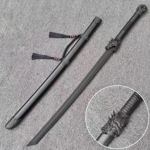 Vista 3 de Espada Han china de polipropileno larga con entrenamiento de alta dureza, cuchillo samurái, espada de práctica