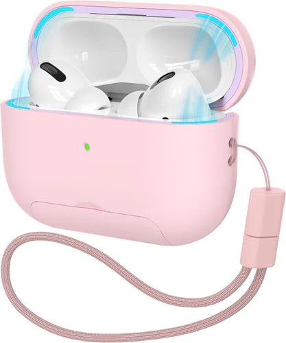 Vista 19 de Funda AirPods Pro de 2ª/1ª generación con kit de limpieza (HaloLock), soporte ajustable antideslizante, revestimiento antihuellas y precisión