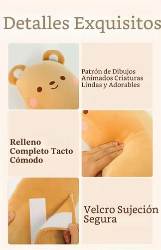 Vista 4 de Cinturón de seguridad para automóvil, almohada para relleno de calcetines, lindo juguete de conejo, cinturón de seguridad, almohadilla de hombro