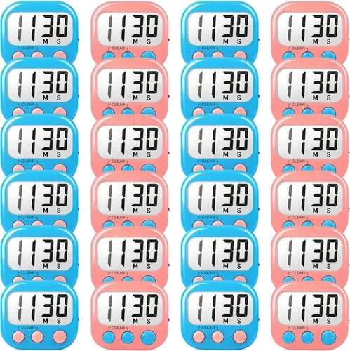 Vista 17 de Temporizadores de aula para profesores y niños, temporizador digital magnético grande, suministros para profesores, paquete de 2, azul y verde