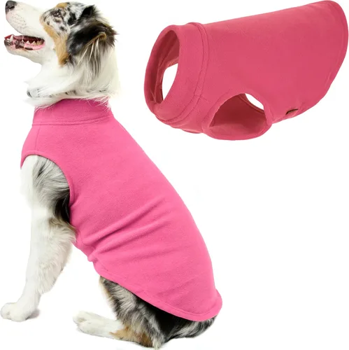 Vista 35 de Gooby - Chaleco de Vellón Elástico, Chaleco de Vellón Tipo Pullover Chaqueta Suéter para Perros, Azul Argyle, Extra Pequeño