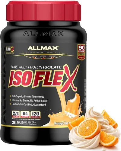 Vista 27 de ALLMAX Nutrition - ISOFLEX Polvo de Proteína de Suero, Proteína de Suero Aislada, 27g de Proteína, Pastel de Cumpleaños, 2 lb