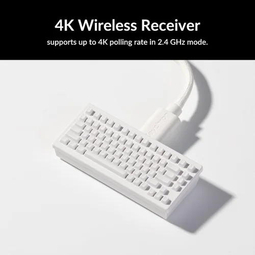 Vista 5 de Keychron Ratón inalámbrico M3 Mini 4K - Blanco