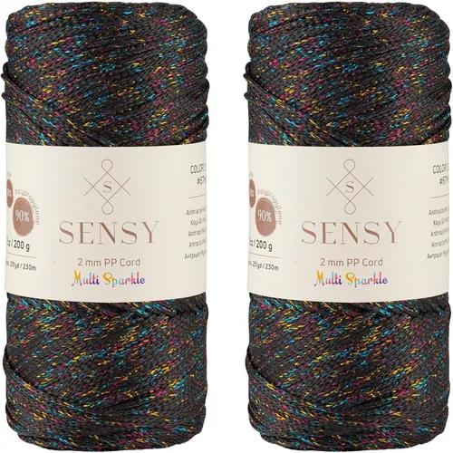 Vista 149 de Sensy Premium 2mm 229.5 metros de cuerda de poliéster 100% cordón de polipropileno Cordón de macramé 2mm Cordón para bolso de crochet Hilo