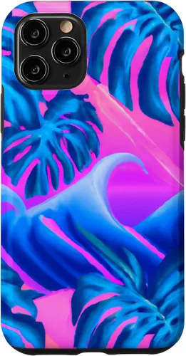 Vista 10 de iPhone 15 Hawaii Vaporwave Sunset Synthwave Hawaiian Case