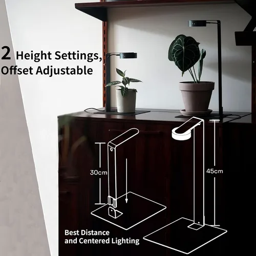 Vista 8 de ONF Mist O Shelf - Luz magnética LED colorida para promover el crecimiento de plantas de interior, puerto tipo C adaptable para decoración