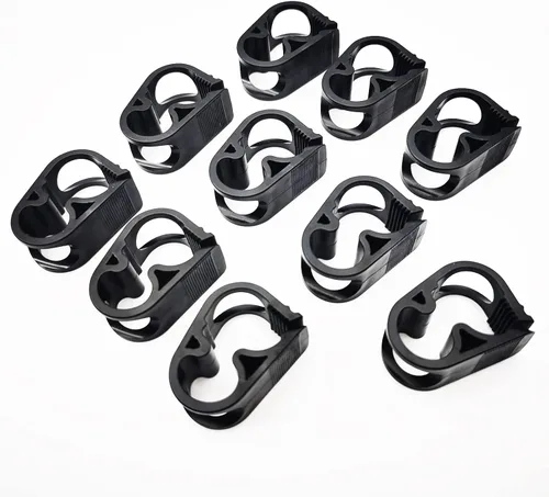 Vista 13 de Abrazadera de tubo de plástico PBT de 284.0 °F resistente al calor, clip de tubo ajustable, abrazadera de manguera de control de flujo industrial