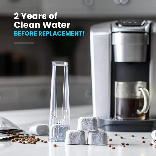 Vista 7 de Filtros de agua de K&J compatibles con Keurig, paquete de 12, ajuste universal (no Cuisinart), filtros compatibles con Keurig, filtros de agua
