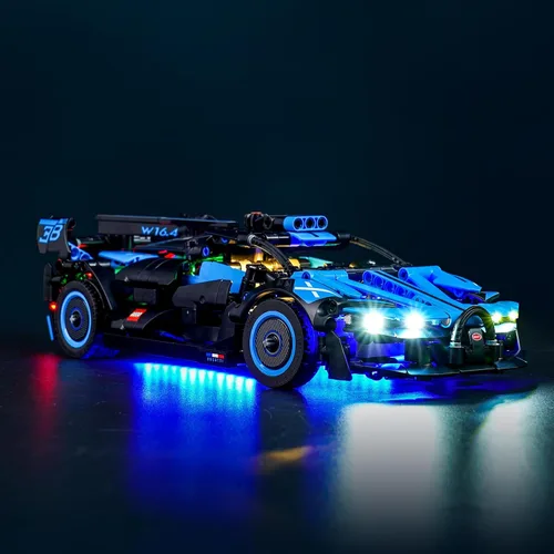 Vista 5 de VONADO Kit de luz LED compatible con Lego Bugatti Bolide Agile Blue, iluminación de bricolaje para Lego 42162 Juego de construcción - Luces Bugatti