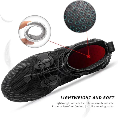 Vista 3 de SOBASO Zapatos de senderismo para hombre zapatos de correr de sendero elegantes y antideslizantes para fitness caminar correr calcetines