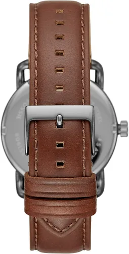 Vista 3 de Fossil Copeland - Reloj de cuarzo de acero inoxidable con correa de piel para hombre.