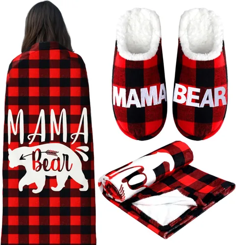 Vista 7 de VitalCozy 2 piezas de regalos para el día de la madre, regalo para mamá, oso, pantuflas, regalo para mamá, asistentes administrativos, regalos