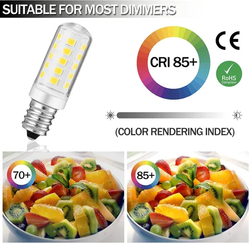 Vista 2 de Espejo de aumento iluminado de doble cara, bombilla de repuesto para espejo de maquillaje o aumento iluminado de doble cara, blanco cálido 3K