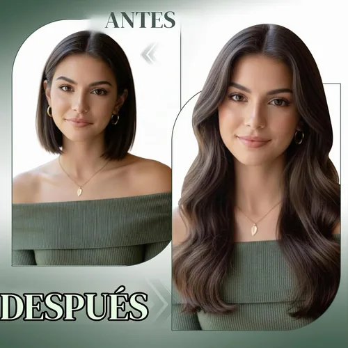 Vista 7 de Ugeat Extensiones de cabello humano con clip de 12 pulgadas, extensiones de cabello balayage con clip, marrón chocolate ombre, extensiones
