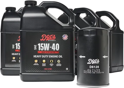 Vista 13 de Doc's Diesel Kit de cambio de aceite sintético completo 10W-30 D6128+DOCS10W30-3 Compatible con Ford 6.7L Powerstroke 2011-2025