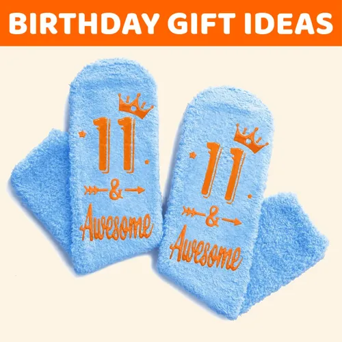 Vista 6 de HAPPYPOP Birthday Gift Ideas - Birthday Socks for 5-12 Year Old Kids Boys Girls