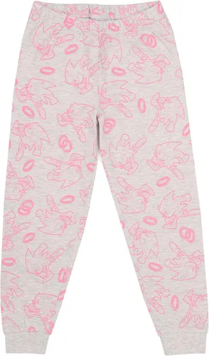 Vista 6 de Sonic The Hedgehog Pijama para niñas, color rosa y pijama largo, Rosado