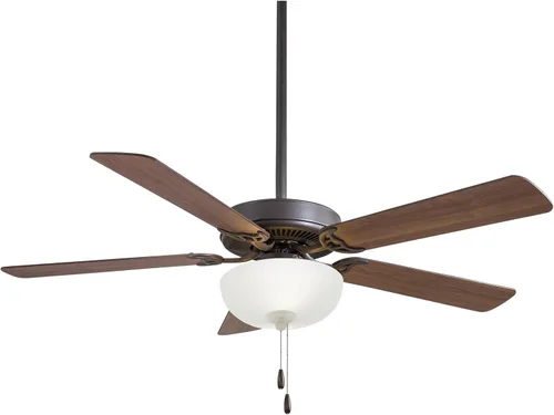 Vista 6 de Minka-Aire F656L-BN/DW Contractor Uni-Pack - Ventilador de techo LED de 52 pulgadas con acabado de níquel cepillado y cuchillas reversibles de arce