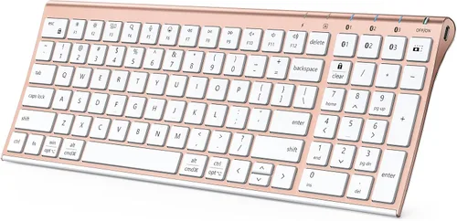 Vista 11 de iClever BK10 SE - Teclado Bluetooth para Mac, teclado delgado de tamaño Negro