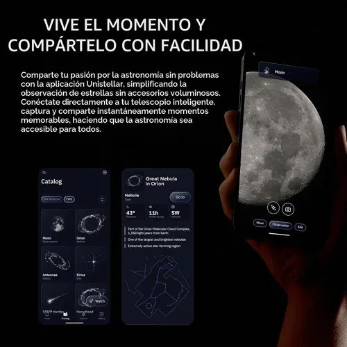 Vista 2 de UNISTELLAR Paquete: Telescopio Inteligente EVSCOPE 2 + Mochila Oficial (2 Artículos)