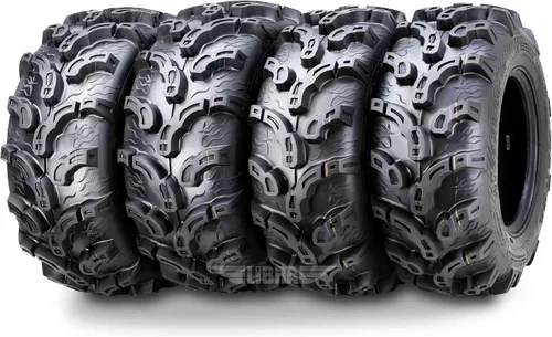 Vista 9 de WANDA Juego de 4 neumáticos Premium ATV/UTV 25x8-12 25x8x12 delanteros y traseros Super Lug Mud