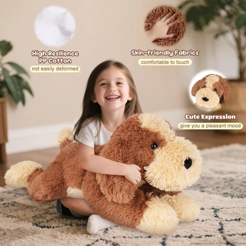 Vista 3 de SuzziPals Animal de peluche grande de 30 pulgadas, cachorro de peluche gigante grande y suave, juguetes de peluche gigantes para relajación