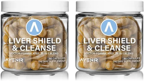 Vista 10 de Avenir Nutrition Liver Shield & Cleanse Suplemento de desintoxicación y reparación de limpieza hepática a base de hierbas Suplementos