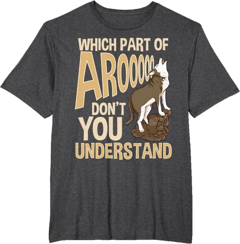 Vista 22 de What Part Of Aroooo Don't You Understand Husky - Camiseta para perro, Negro, S