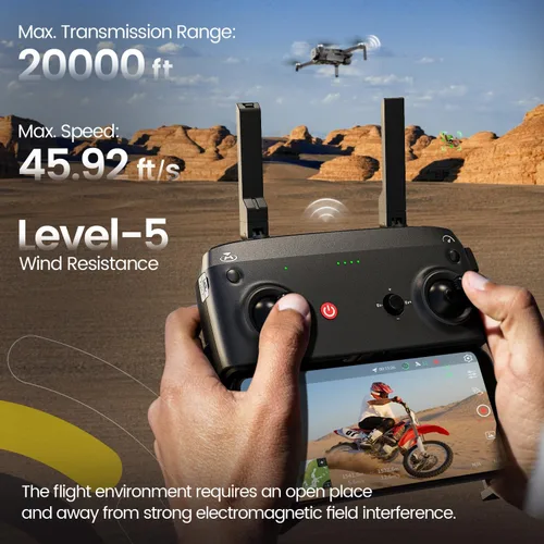 Vista 5 de Holy Stone HS900 - Dron con cámara para adultos, foto de 8K y video de 4K/30fps, 249g FAA Compliant, cardán de 3 ejes, largo alcance 20,000 pies