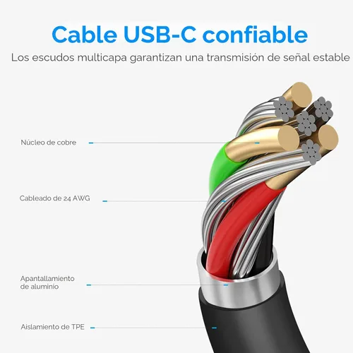 Vista 3 de Bloque de Carga Rápida USB-C de 25W con Cable C a C [Compatible con PD PPS] para Galaxy S24/S23/S22, Pixel 8/7, Z Flip 5, iPhone 17/16/15 - Cargador