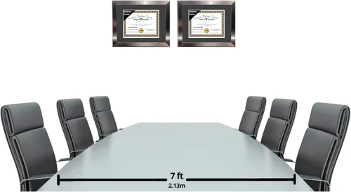 Vista 5 de Creative Picture Frames Carnegie - Marco de diploma de acero inoxidable con acabado de acero inoxidable de 6 x 8 pulgadas con caballete de vidrio