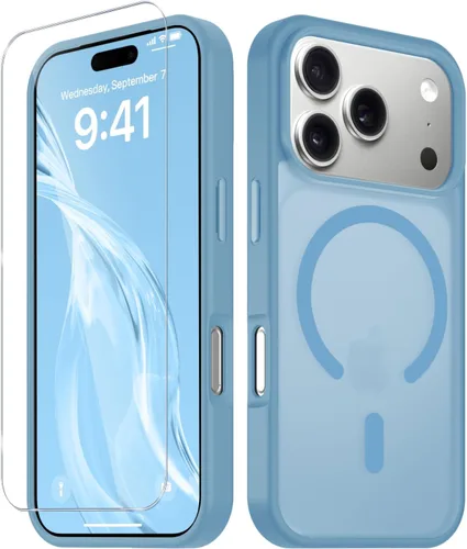 Vista 345 de Funda para Google Pixel 10 Pro XL, cubierta magnética mate, color negro Fit for MagSafe, Screen Protector included, Shockproof Military Grade