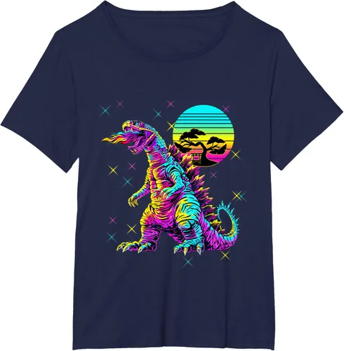 Vista 11 de Cool Streetwear synthwave 80s 90s retro anime snakezilla camiseta, Negro