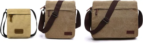 Vista 5 de Sechunk Vintage Canvas Messenger Cross body bag Shoulder bag