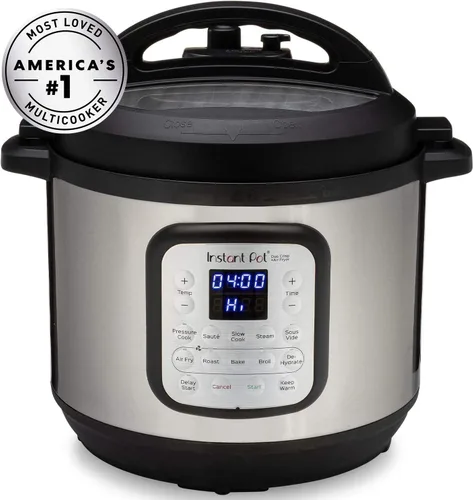 Vista 2 de Instant Pot Duo Crisp - Freidora de aire y olla a presión eléctrica combo 11 en 1 con tapas multicocina que fríe al aire, vaporiza, cocina lenta