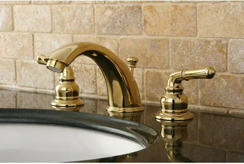Vista 2 de Kingston Brass KB962 Magellan Grifo de baño extendido, centro ajustable de 8 pulgadas, latón pulido
