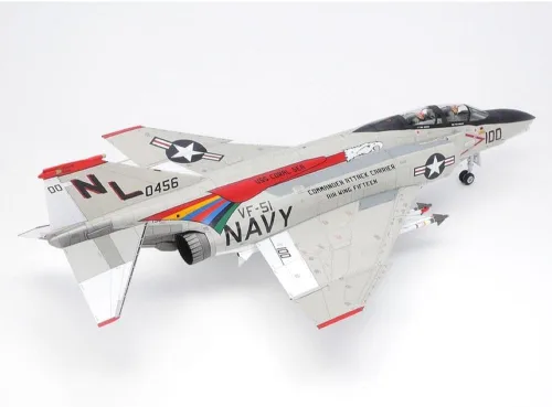 Vista 3 de Tamiya 61121-000 Vehículo 61121 1:48 F-4B Phantom II Mcdonnell Douglas Faithful Replica, Edificio de modelos, Kit de plástico, Manualidades, Hobby