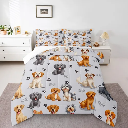 Vista 19 de Feelyou - Juego de funda de edredón para niños, castillo rosa, tamaño individual, lindo juego de edredón con moño, juego de cama para niños y niñas