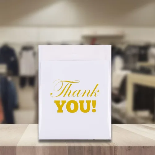 Vista 7 de 50 piezas de bolsas de agradecimiento de mercancía, bolsa de compras minorista extragruesa de 2,5 mil para boutique, tiendas, regalo de negocio