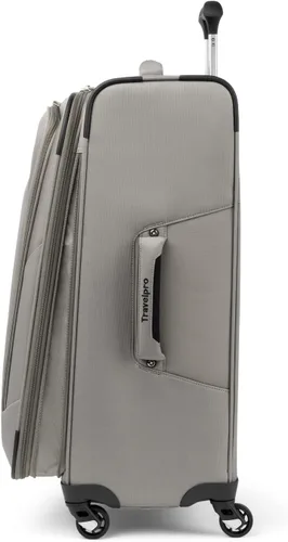 Vista 5 de Travelpro Maxlite 5 Softside - Equipaje expandible con 4 ruedas giratorias maleta ligera para hombres y mujeres Champán Cuadros mediano 25 pulgadas