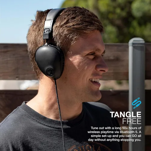 Vista 3 de JLab Studio Pro - Auriculares con cable, cable sin enredos, piel sintética ultra afelpada con cojines de espuma de nube, controladores de neodimio