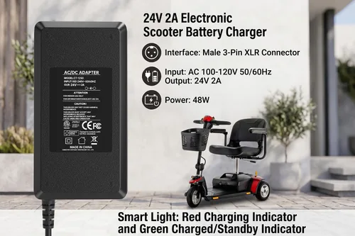 Vista 5 de Cargador de batería eléctrico de la vespa 24V 2A para la vespa