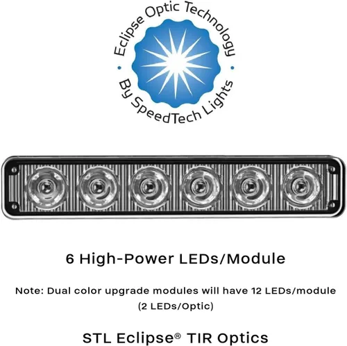 Vista 4 de SpeedTech Lights Raptor Elite TIR - Barra de luz LED estroboscópica para parabrisas superior, con soporte y caja de control, color ámbar/ámbar