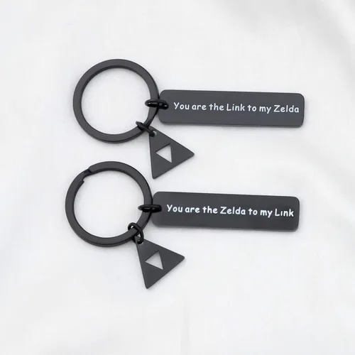 Vista 3 de BLEOUK - Juego de llaveros para pareja con texto You are The Link to My Zelda