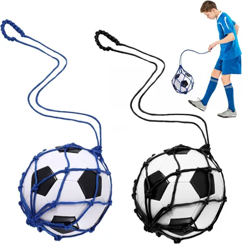 Vista 11 de TOBWOLF Football Kick Trainer, Soccer Return Trainer Net Fits Ball Size 3, 4, 5, Hands-Free Soccer Kick Throw Training Aid