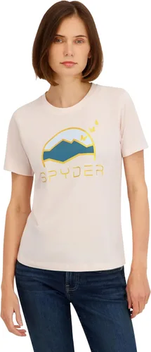 Vista 6 de Spyder Camiseta de manga corta con estampado de atardecer simple para mujer Diseño de hongo