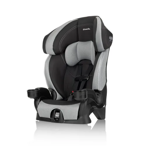 Vista 2 de Evenflo Chase LX - Asiento elevador con arnés para automóvil (color gris Jameson)