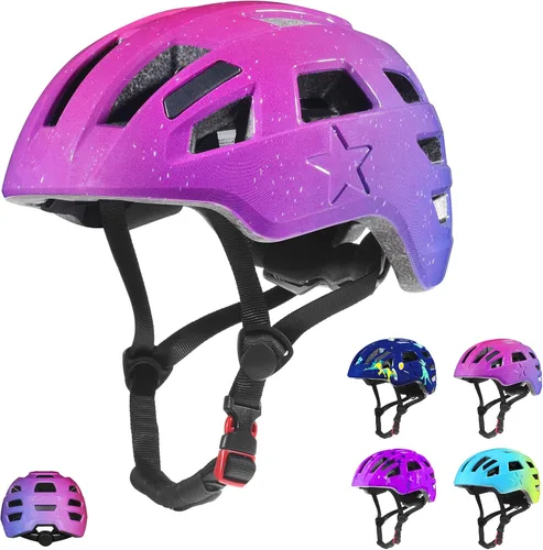 Vista 9 de Zacro Kids Helmet 5-14 for Boys Girls, Adjustable Lightweight Toddler Helmet with Reflective Safety Stickers, Fits Bicycle Balance Bike Scooter