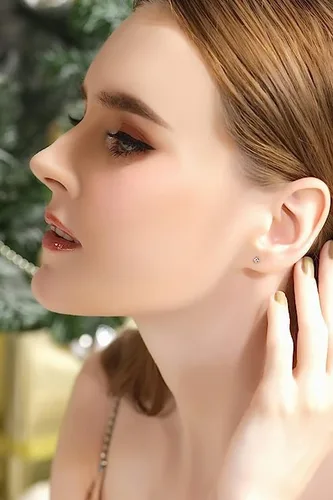 Vista 2 de Stud Earrings for Women Sterling Silver Cubic Zirconia Round Stud Pierced Tiny Cartilage 2mm CZ Earring Studs for Men Teens Girls Single or