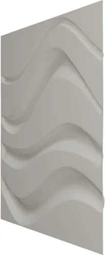 Vista 4 de Ekena Millwork 19 5/8 pulgadas de ancho x 19 5/8 pulgadas de alto Wave EnduraWall Panel decorativo de pared 3D, aluminio (cubre 2.67 pies cuadrados).